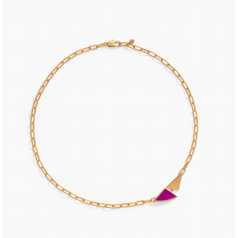 NEW BRACKISH women's eliana triangle necklace in gold